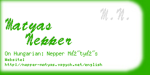 matyas nepper business card